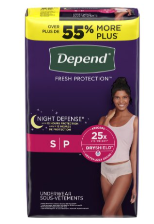 Depend® Night Defense® Women's Absorbent Underwear