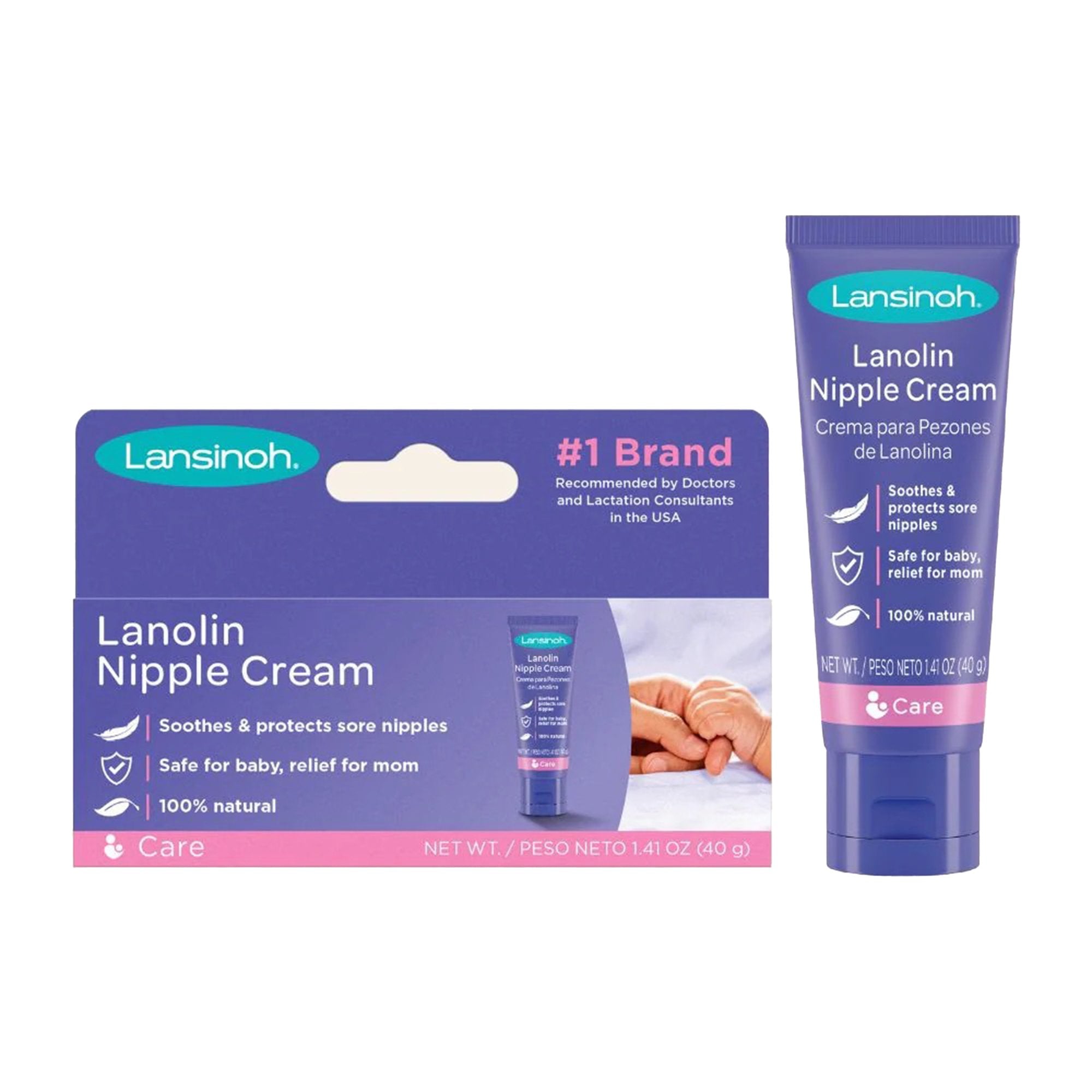 Lansinoh HPA® Lanolin Nipple Cream - 100% Natural Moisturizer for Breastfeeding Mothers | Soothes & Protects Dry, Cracked Skin | FSA/HSA Eligible