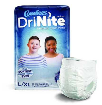 Comfees® DriNite® Juniors Absorbent Underwear – Overnight Protection for Heavy Leaks, FSA/HSA Eligible