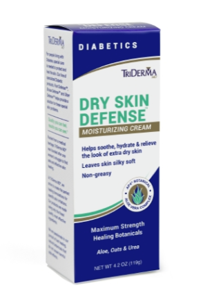 TriDerma® MD Diabetic Dry Skin Defense™ Moisturizer | Soothing Relief for Sensitive, Dry & Cracked Skin | Non-Greasy, Fragrance-Free Formula | 4.2 oz