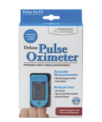 SmartHeart Fingertip Pulse Oximeter for Blood Oxygen Saturation, Deluxe