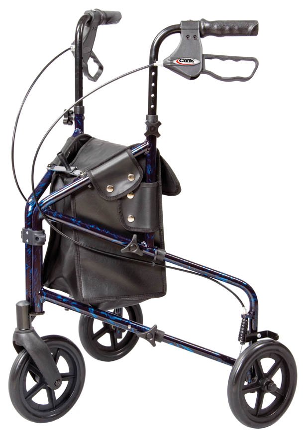 Carex® Trio 3-Wheel Rolling Walker – Lightweight & Compact Mobility Aid