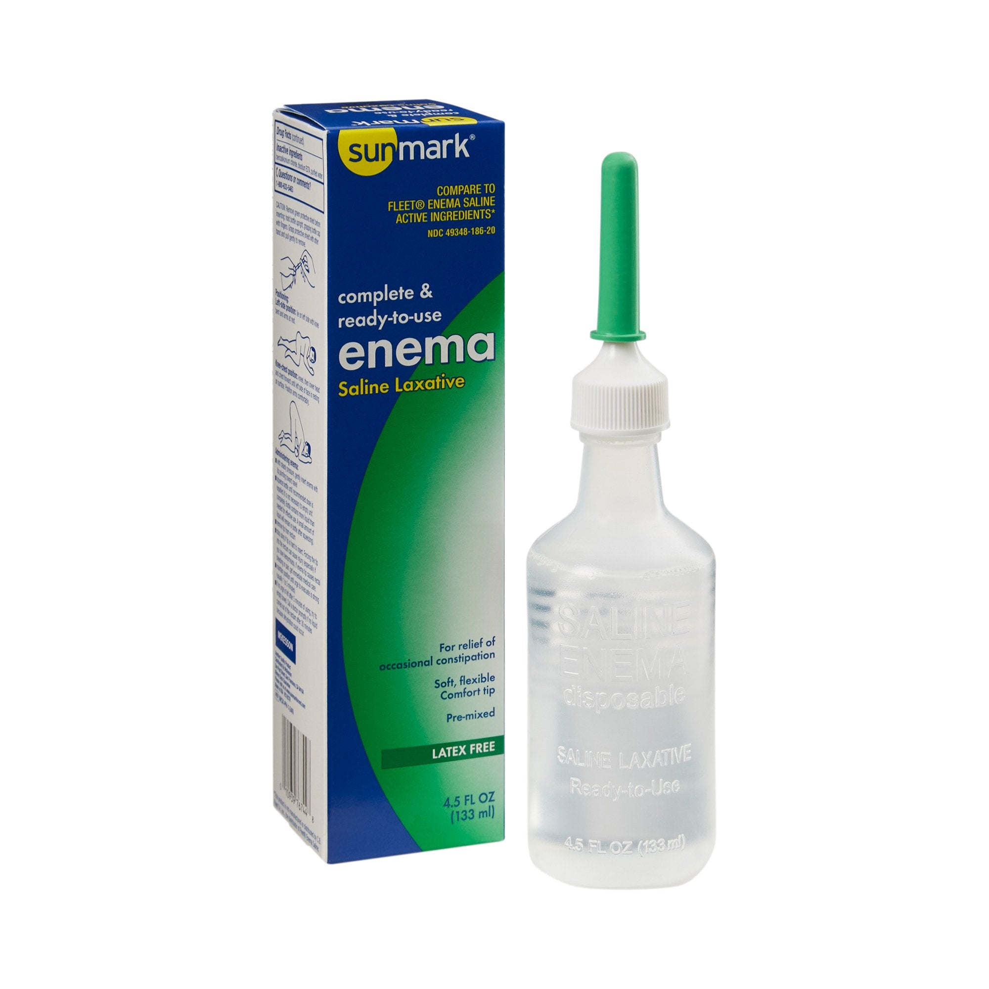 Sunmark® Enema, 4.5 oz | Fast-Acting Saline Laxative for Comfortable Relief