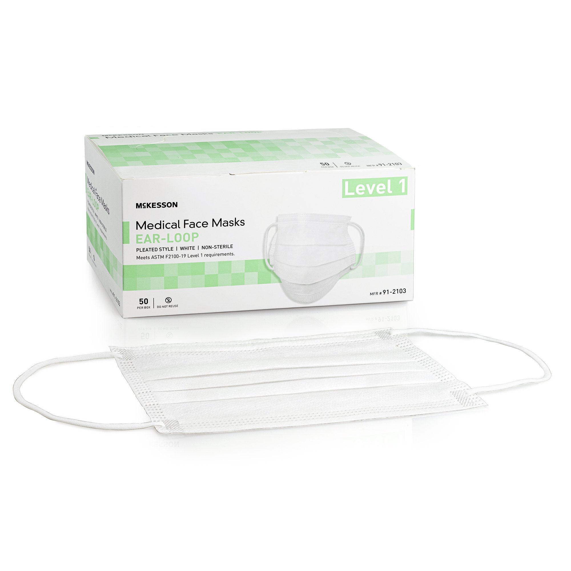 McKesson ASTM Level 1 Medical Face Masks, White