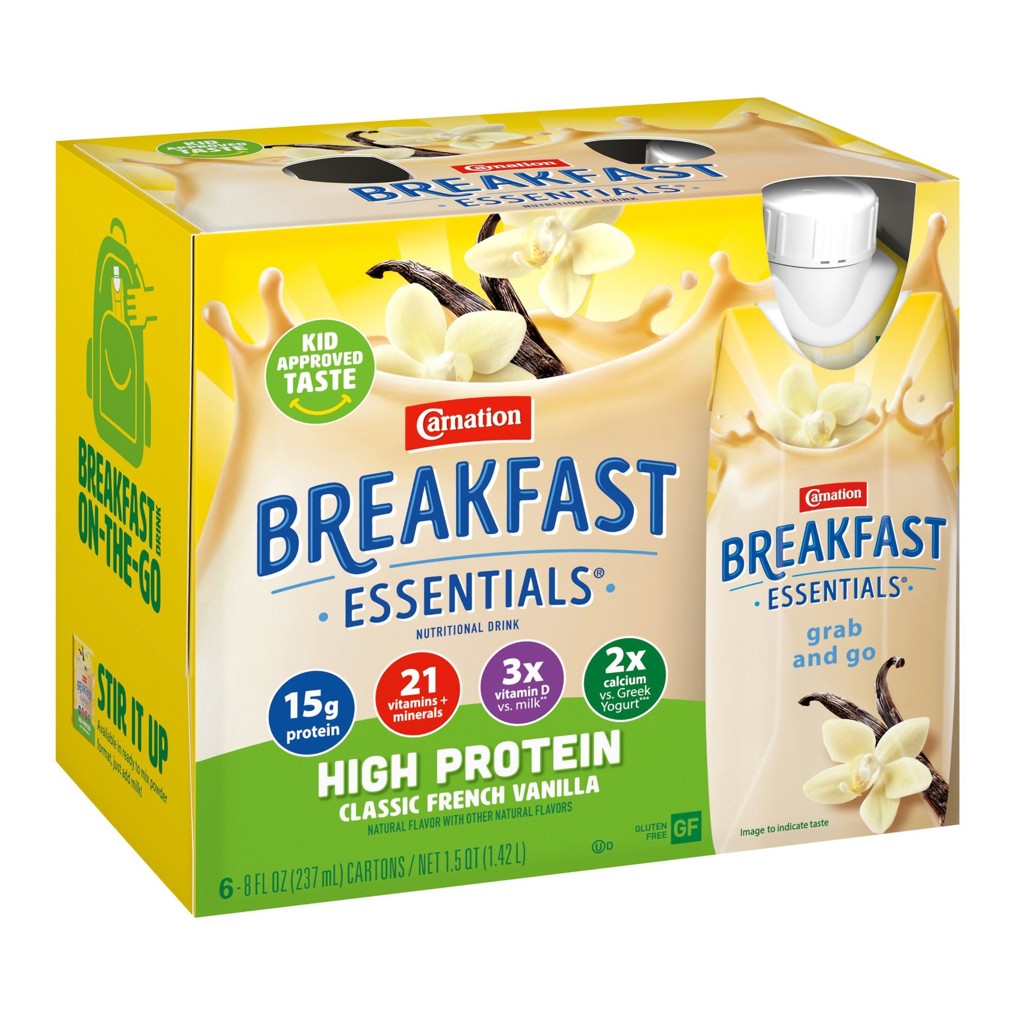 Carnation Breakfast Essentials® High Protein Vanilla Nutritional Drink, 8-ounce bottle